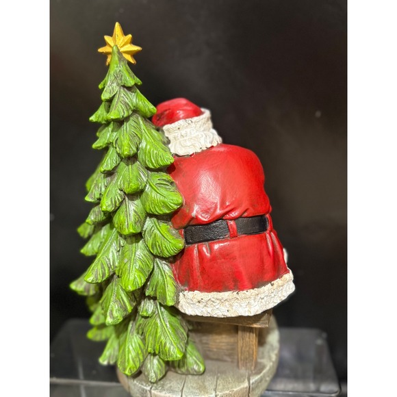 Santa Claus Christmas Tree Dog Gifts Figurine‎ Tabletop...